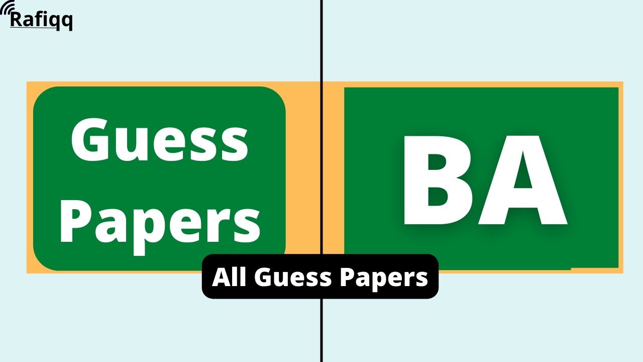 BA Part 1 English Guess paper