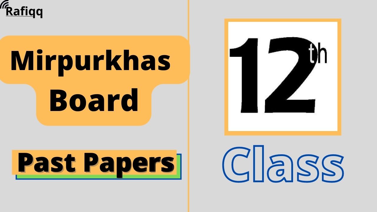 BISE Mirpurkhas Board 12th Class Chemistry Past Papers