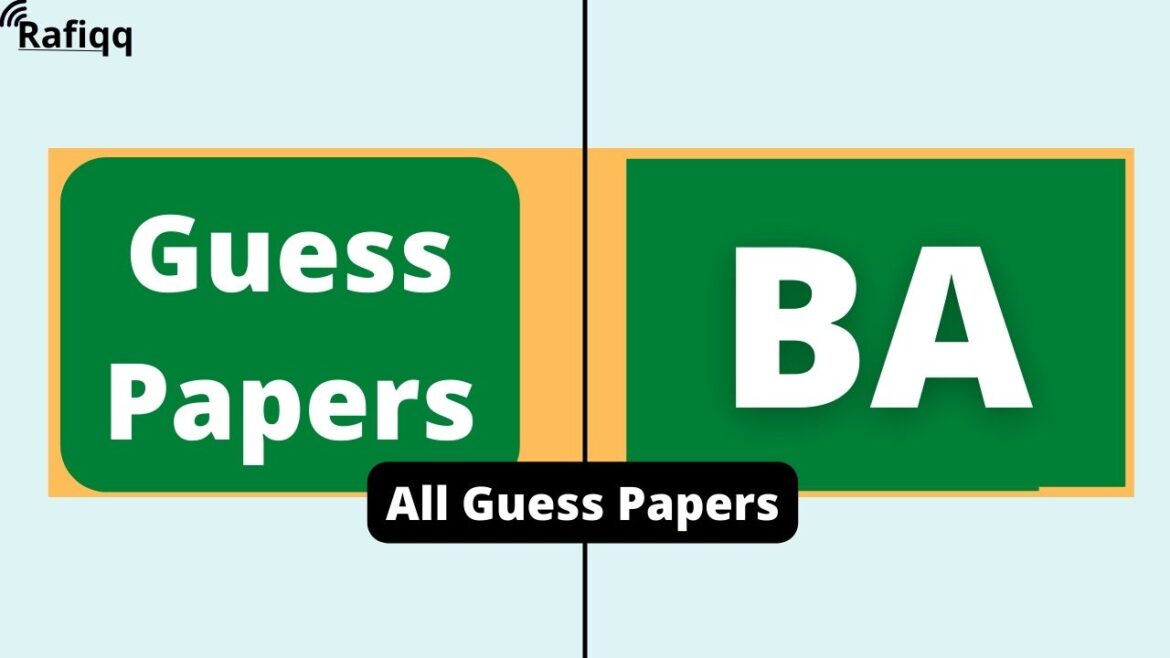 BA part 2 Economics Guess paper All Chapter pdf