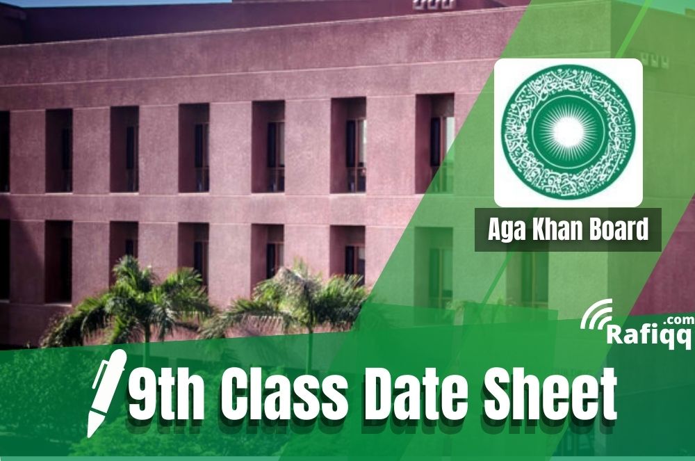 BISE Aga Khan Board 9th Class Date Sheet 2023