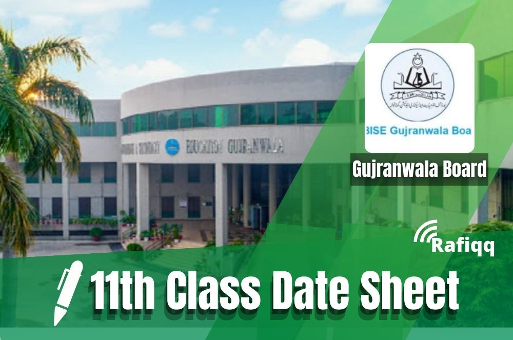 BISE Gujranwala Board 11th Class, 1st Year Date Sheet 2023