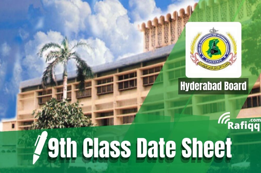 BISE Hyderabad Board 9th Class Date Sheet 2023