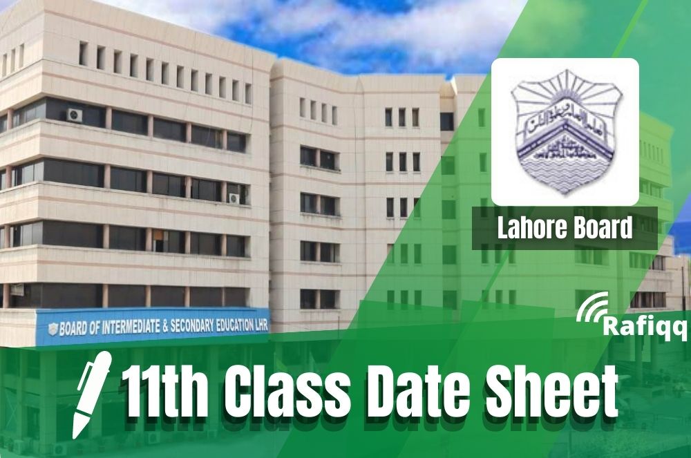 BISE Lahore Board 11th Class, 1st Year Date Sheet 2023