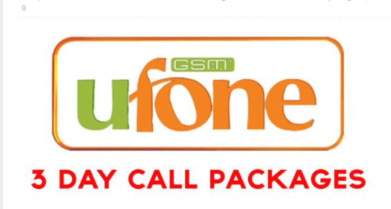 Ufone 3 Days Call Packages and Activation Code 2023