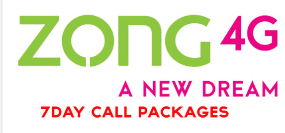 Zong Weekly / 7 Days Call Prepaid Packages List 2023