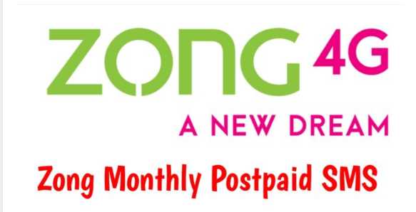Zong Postpaid SMS Packages with Activation Code 2023