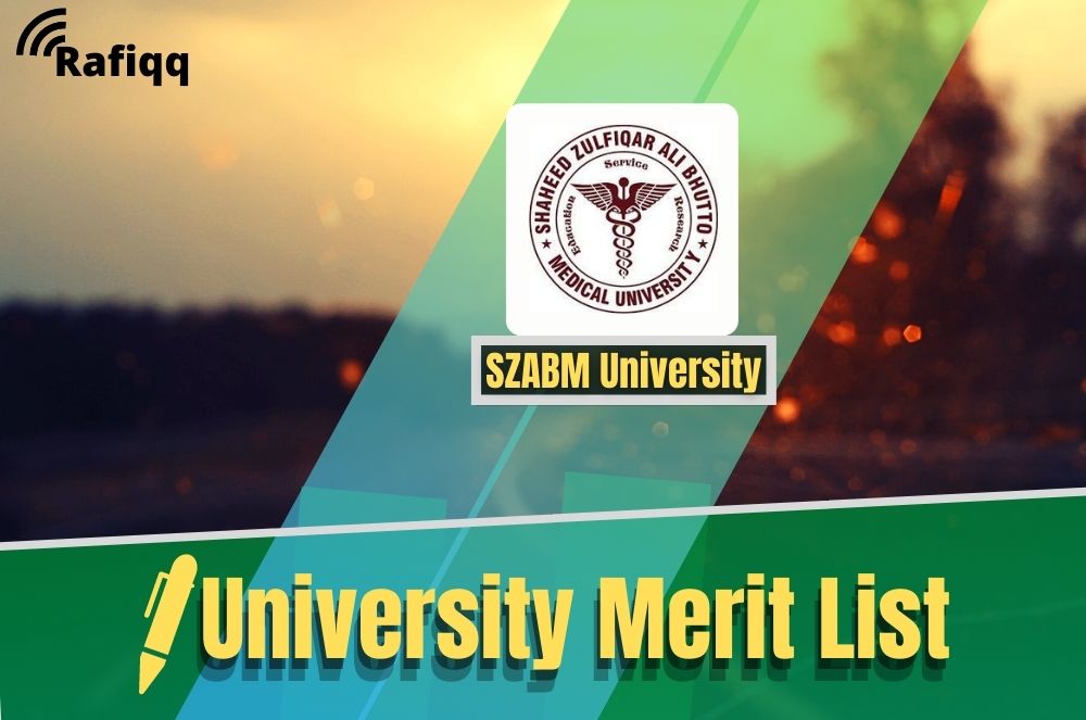 Shaheed Zulfiqar Ali Bhutto Medical University Merit List 2023